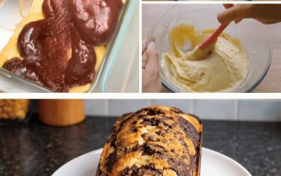 Itin drėgnas marmurinis tortas su vanile ir šokoladu