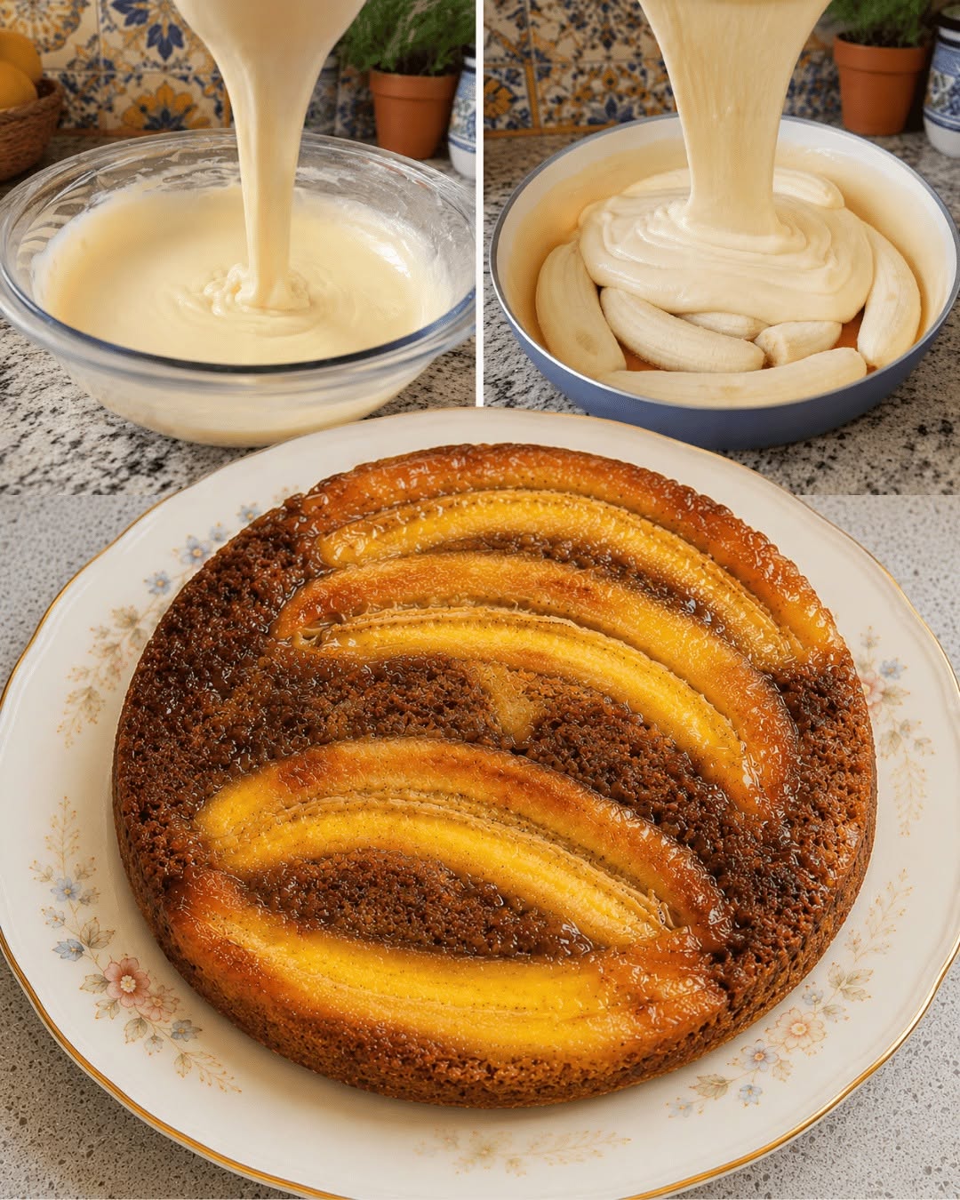 Karamelizuoto šokolado ir bananų pyragas (labai drėgnas ir jaukus)