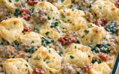 3 ingredientų kreminės dešros tortellini troškinys