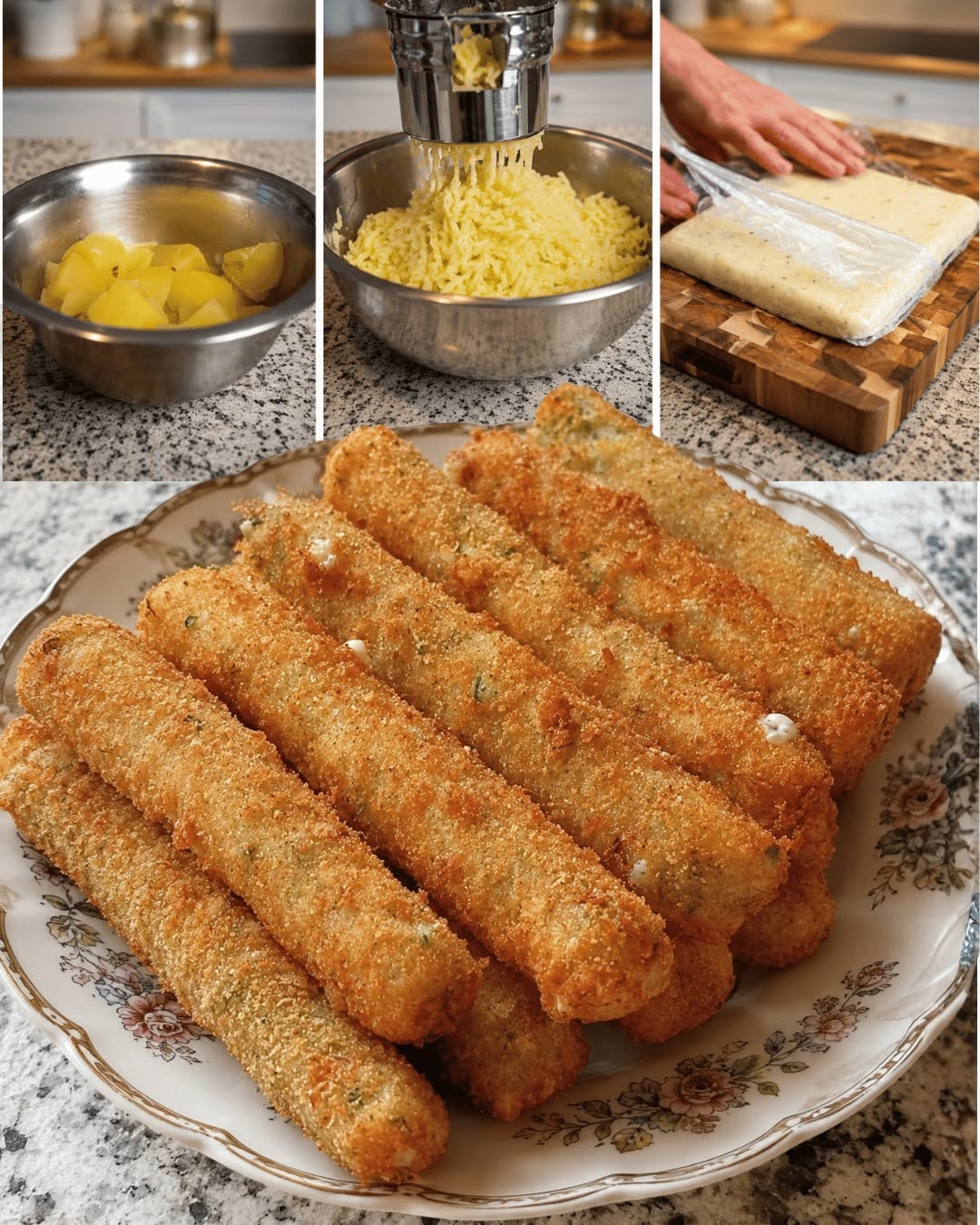 Traškūs sūrio bulvių kroketai