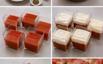 Pomidorai, parmezano kremas ir prosciutto verrinos: prašmatnus ir gurmaniškas užkandis