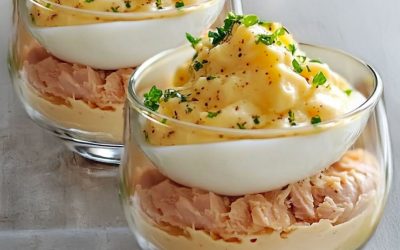 🥄Tuno verrinos su mimozos kiaušiniais ir majonezu