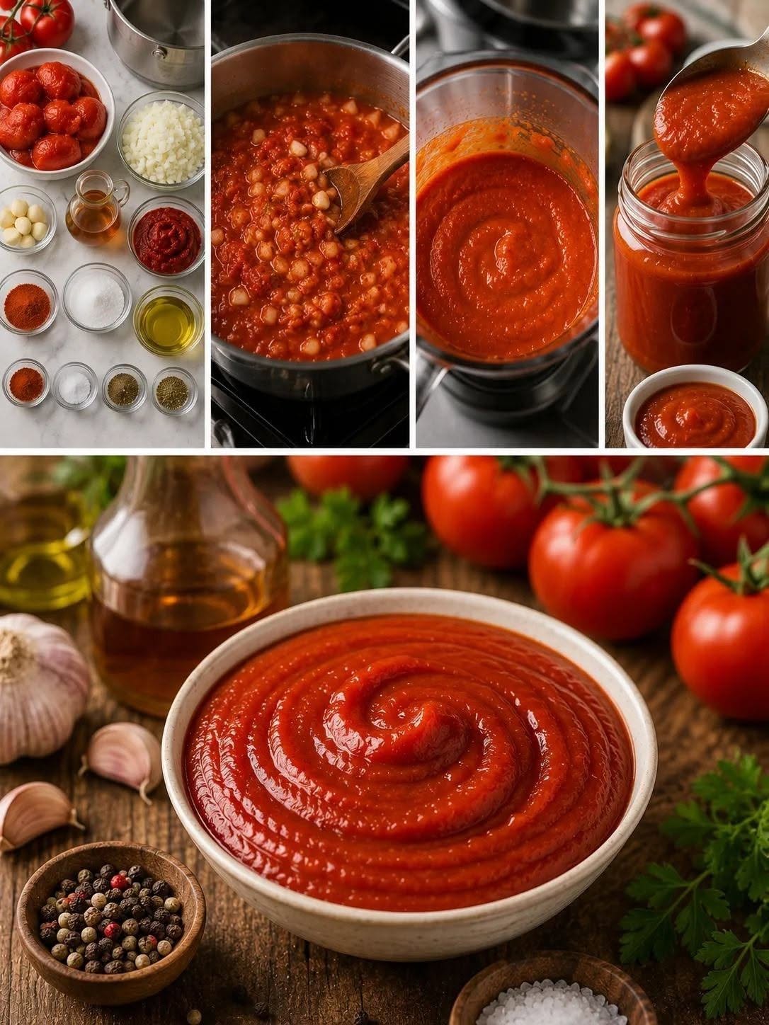 Paprastas naminis pomidorų padažas – tirštas, aromatingas ir puikiai tinka makaronams