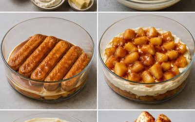Nepaprastai gardus karamelizuotas obuolių tiramisu